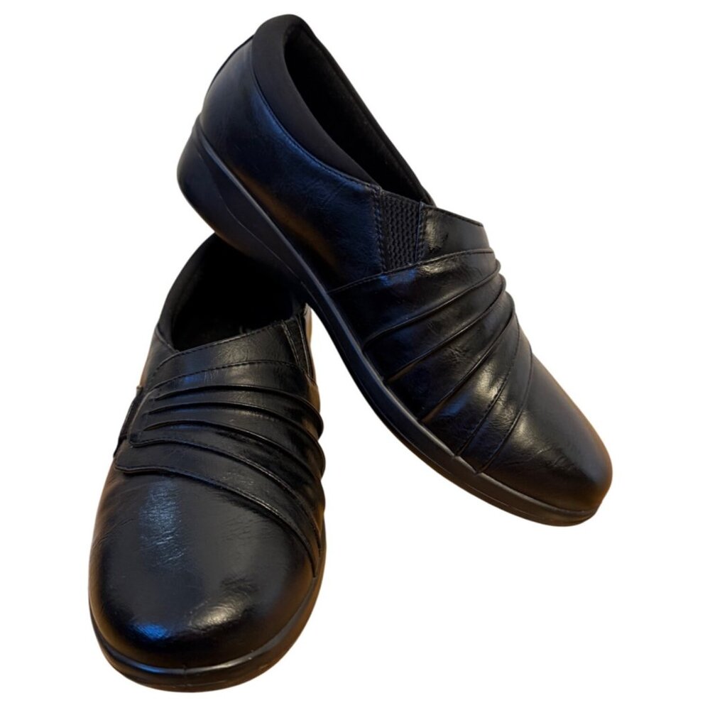 Easy Street Womens Black Slip On Shoes Size 9.5 Comfort Casual Work Everyday